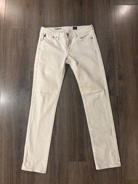 Ag Adriano Goldschmied Straight Leg Jeans in White Sz 28
